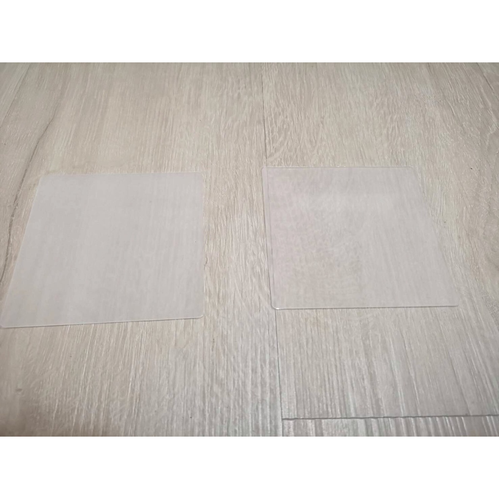 方形白色透光塑膠板 厚0.1cm 直徑10cm   公仔底座 壓板 壓泥板 透明印章 黏土工具
