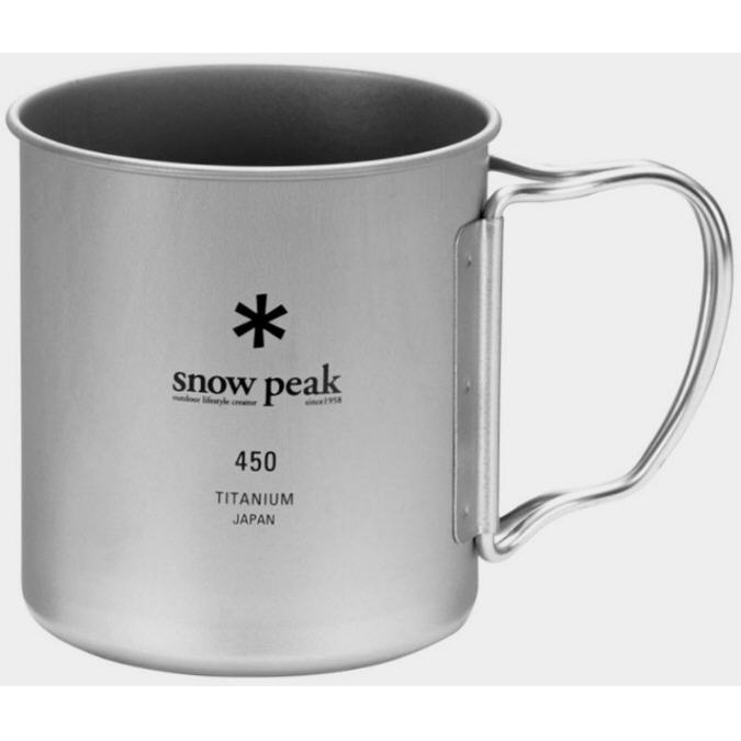 Snow Peak Titanium Single 450ml MG-143 鈦合金單層杯 鈦杯摺疊把手