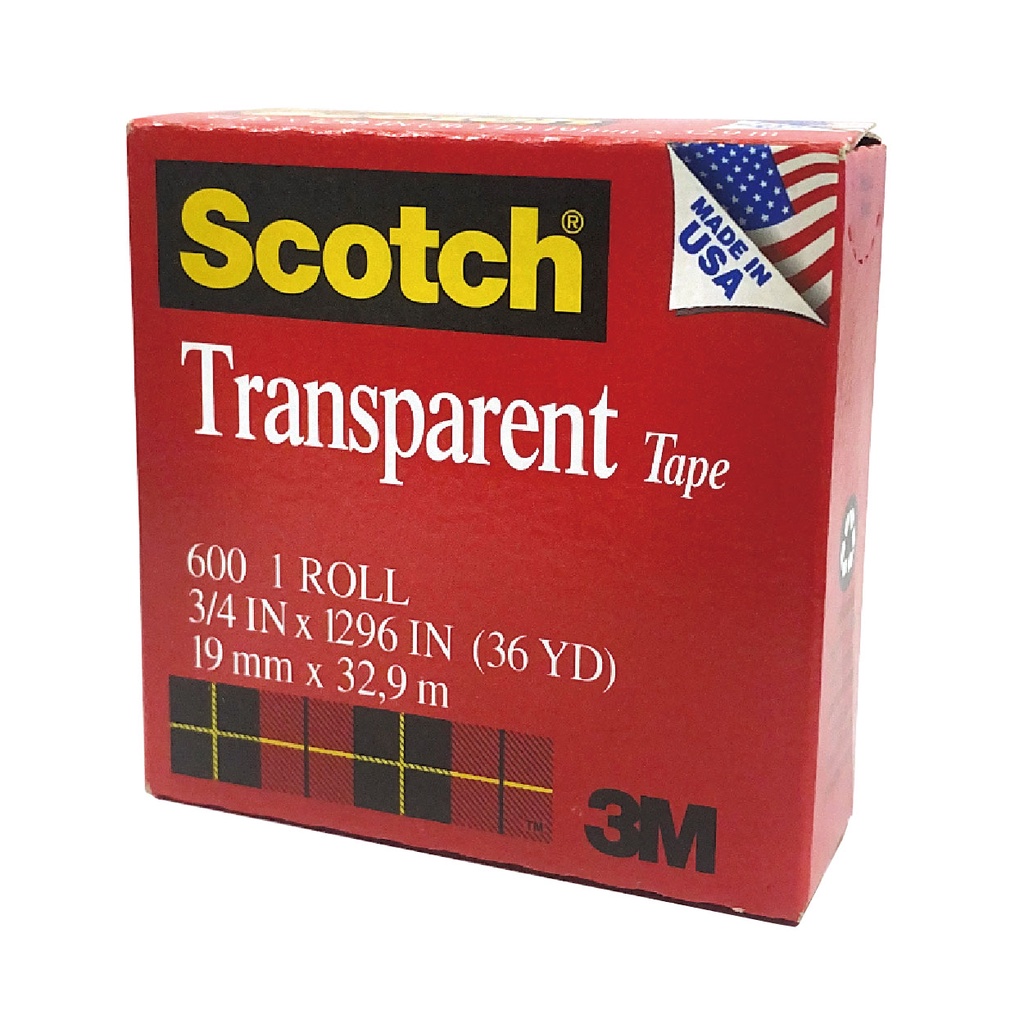 3M Scotch® 透明膠帶 19mmX32.9m / 個 600（紅盒）