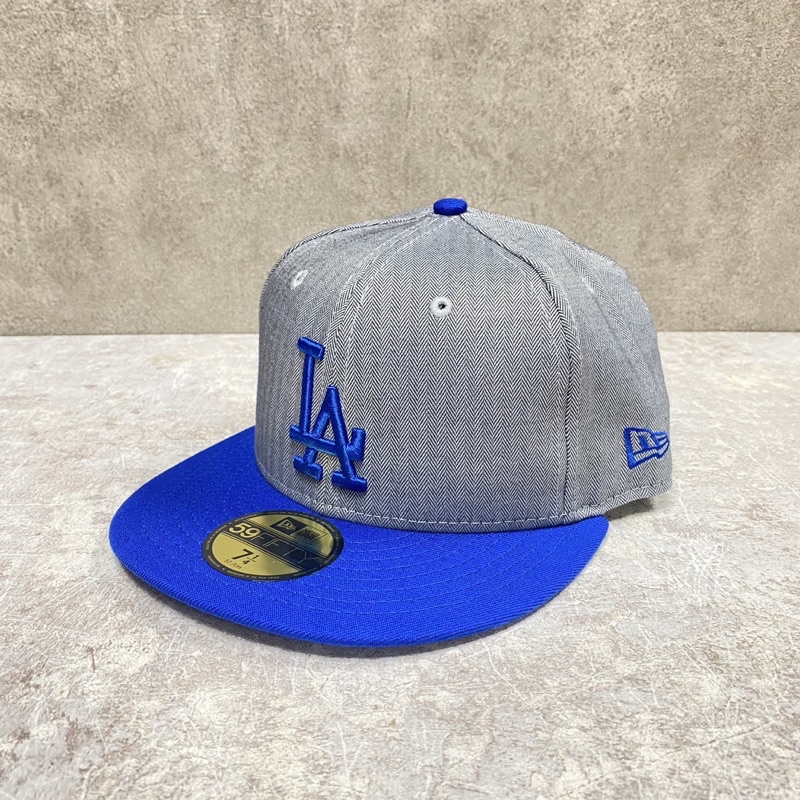 NEW x MLB 59FIFTY 洛杉磯道奇隊特別款/人字紋布料