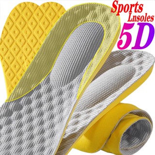 5d 柔軟記憶泡沫鞋墊運動支撐插入足部護理鞋墊/網眼透氣矯形跑步鞋墊女式男式