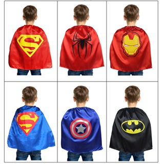 兒童超級英雄蜘蛛人鋼鐵人美國隊長斗篷角色扮演男孩服裝