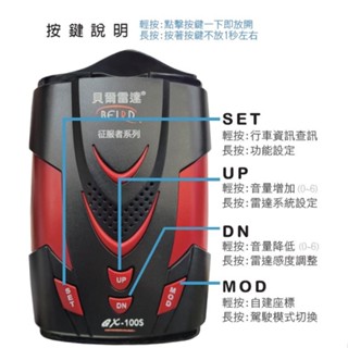 大高雄阿勇的店 征服者 GX-100S 全頻雷達一體機GPS衛星定位測速器 螢幕明亮設定 雷達開關模式設定 盲點抗擾