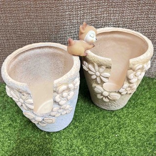║臺韓║ ➡陶瓷花瓣花盆 有排水孔 隨機出貨(需選色請備註) 微景觀 裝飾擺件 原始盆栽 sy150