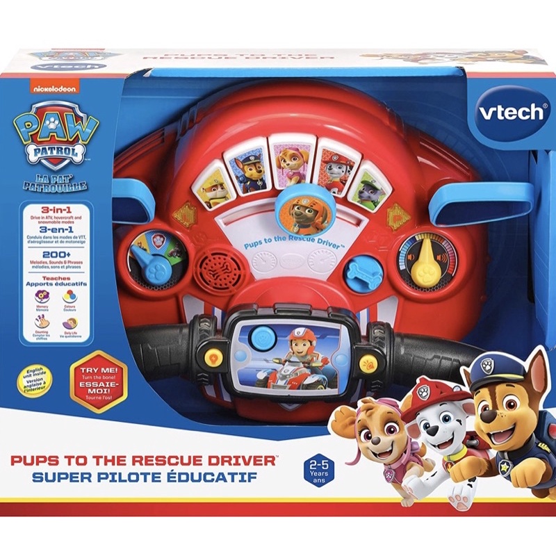 現貨 VTech PAW Patrol 汪汪隊 聲光方向盤 開車玩具