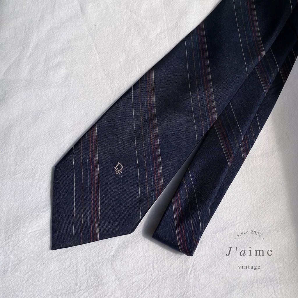 J’aime Vintage | Christian Dior 美國製 中古領帶 復古 古著 條紋領帶