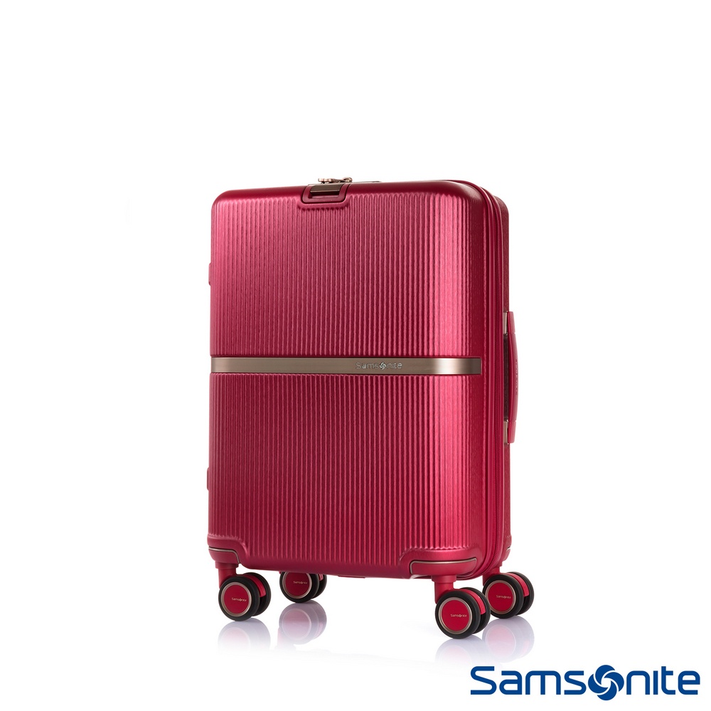 Samsonite新秀麗 20吋MINTER防盜拉鍊PC前掛釦TSA避震飛機輪登機箱(多色可選)