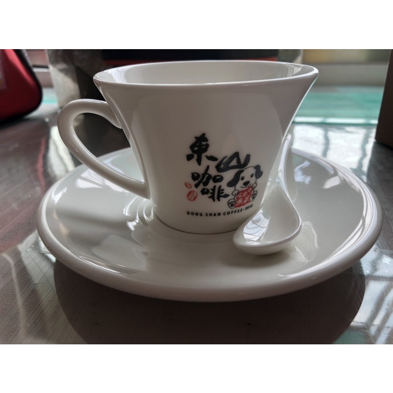 東山咖啡杯 台南典藏紀念品 茶杯盤瓷匙組4組(全新未使用)