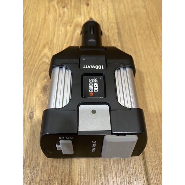 (二手)Black &amp; Decker 美國百工 100W 電源轉換器  12V to 115V AC 5V DC USB