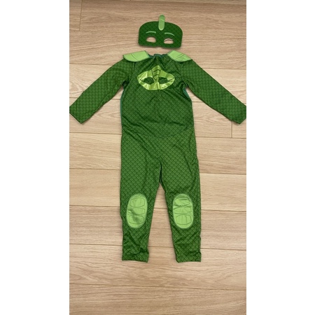 二手 PJ Masks 睡衣小英雄之飛壁俠 綠色造型衣（100-110cm)