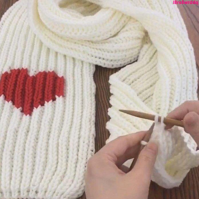 交換禮物-圍巾成品 純手工編織愛心圍巾成品 冬季保暖創意禮物送男女友
