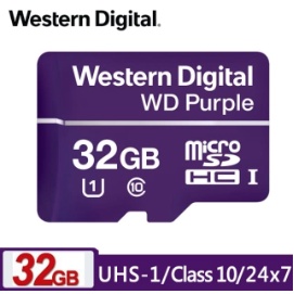 WD 紫標 MicroSDHC QD101 32GB 64GB 128GB 256GB高耐寫監控記憶卡