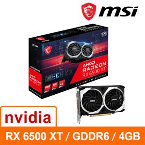 (聊聊享優惠) 微星MSI Radeon RX 6500 XT 4G MECH 2X OC AMD 顯示卡(台灣本島免運