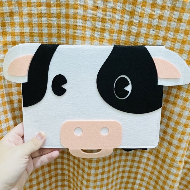 Bupu shop.全新 現貨 🐄 乳牛手冊 書套 可愛 材質厚 雀巢能恩 手冊 媽媽手冊 寶寶手冊套 乳牛布書套