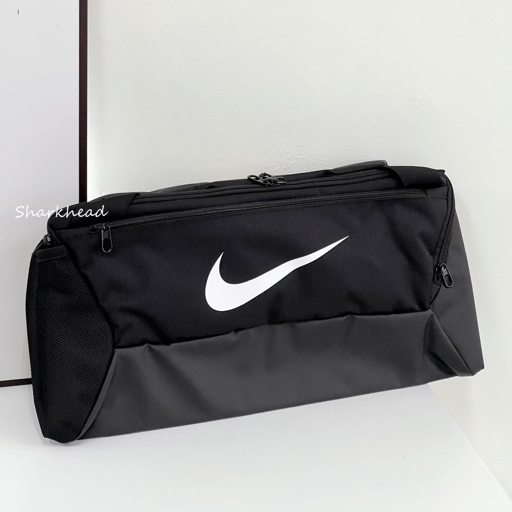 【Sharkhead】現貨 Nike Brasilia Bag 旅行袋 手提袋 行李袋 大勾 黑 DM3976-010