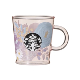 Starbucks官方正品！日本星巴克杯子母親節粉色耐熱玻璃杯果汁珍奶茶奶昔茶水咖啡杯355ml