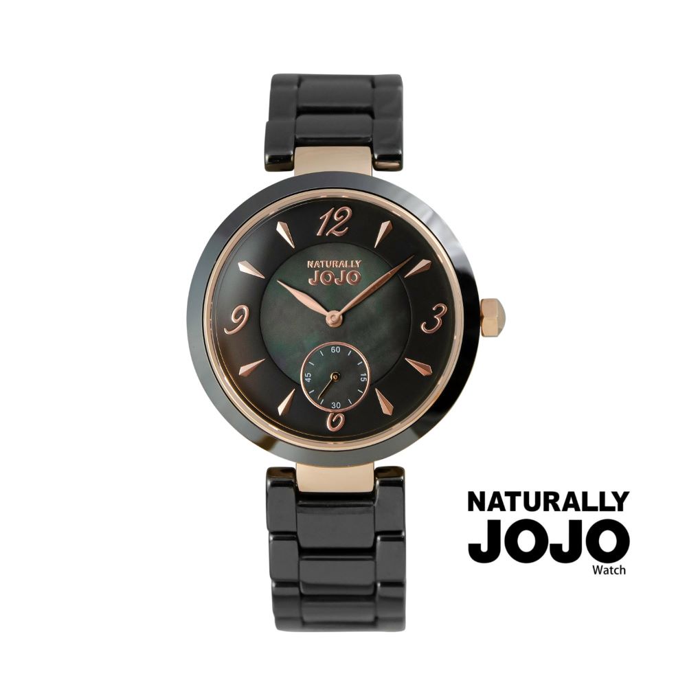 NATURALLY JOJO 時尚優質陶瓷腕錶- 時尚黑 JO96986-88R