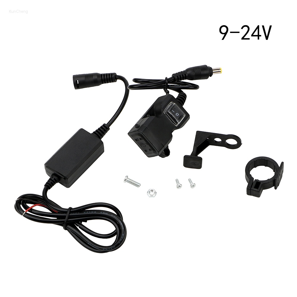 摩托車 USB 插座手機 GPS 摩托車車把充電器 5V 1A/2.1A 適配器電源插座