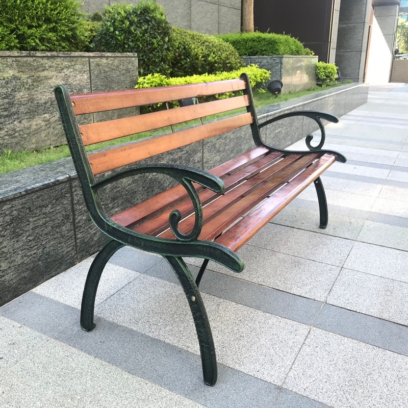 【BROTHER兄弟牌】免運費米蘭典雅雙人鑄鐵公園椅 (有靠背椅腳可固定/庭園傢俱)