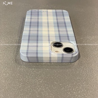 韓國ins藍白格子菲林適用蘋果13手機殼iphone12Promax全包11硬殼