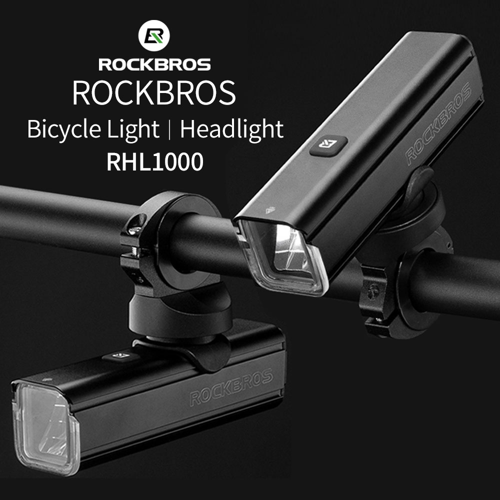 Rockbros 自行車燈 USB 可充電自行車前燈 1000 流明大燈自行車配件 RHL1000 (R3-1000 新