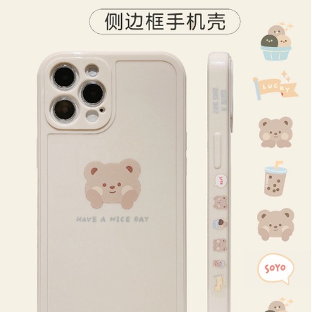 台灣現貨 側邊爆款熊 手機殼 適用於 iPhone 13 13pro 保護殼 保護套
