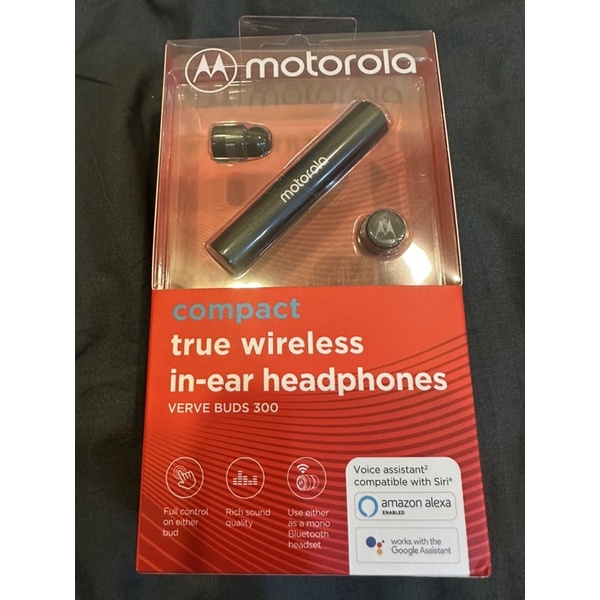 Motorola 藍芽耳機 藍牙耳機 真無線 藍牙5.0 防水 磁吸 觸控 Verve Buds 300 經典黑 全新