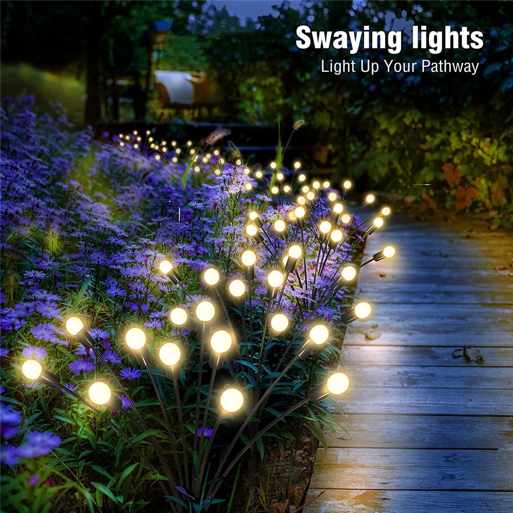 【🚀🚀尚品照明】LED升級太陽能仙女燈戶外防水太陽能螢火蟲束燈, 帶 8 種閃爍模式花園裝飾燈串 太陽能戶外照明防水
