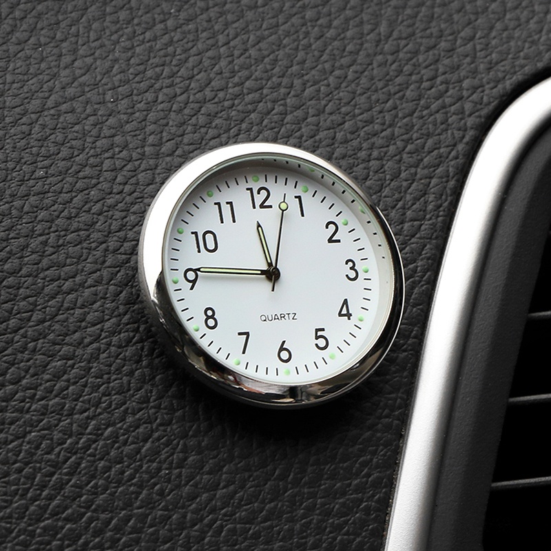 汽車時鐘   夜光迷你汽車內部粘貼式數字手錶機械石英時鐘