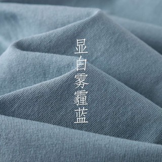 重磅 寬鬆 大碼 M-5XL口碑人氣款!霧霾藍顯白純棉長袖t恤白色淺藍色簡約質感內搭 長袖上衣 長袖T恤 上衣 情侶裝