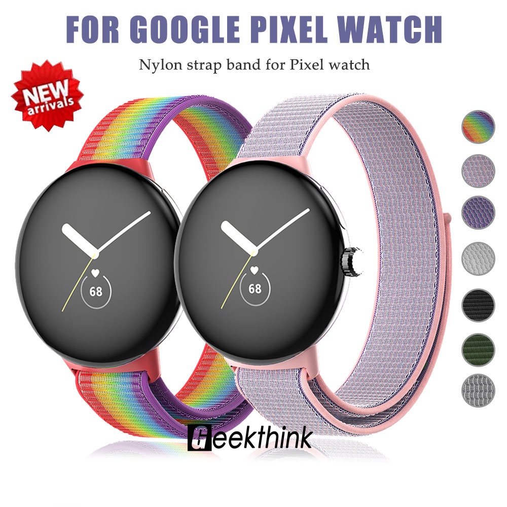 適用於 Pixel Watch Smartwatch 手鍊更換手鍊配件的 Google Pixel 手錶運動錶帶尼龍錶帶