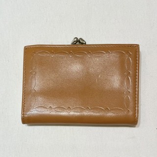 ［二手］buxton bootique焦糖棕古典壓紋真皮古董錢包/皮夾