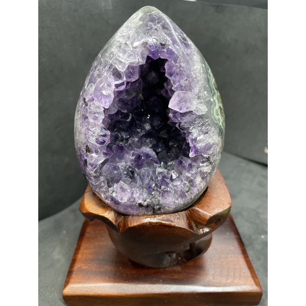 D7601精選 天然水晶 紫水晶 烏拉圭 恐龍蛋 紫水晶蛋 水晶洞 紫水晶洞 擺件 附訂製實木底座