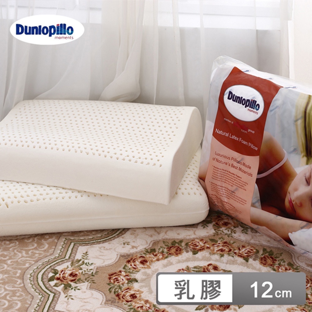 英國百年品牌 Dunlopillo鄧祿普乳膠枕 /一般加大平面型/人體功學型