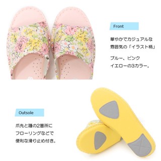♡【日本pansy】♪室內 花朵靜音 室內拖鞋♪(粉.黃.藍)3色◇◆