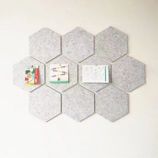 六角氈針板自粘公告備忘錄照片軟木板彩色泡沫牆裝飾瓷磚高品質