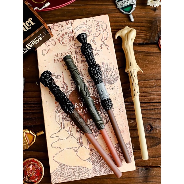 哈利波特周邊魔杖筆赫敏圓珠筆道具筆便攜式可替換芯順滑中性筆 哈利波特周邊 哈利波特 魔杖 魔杖筆