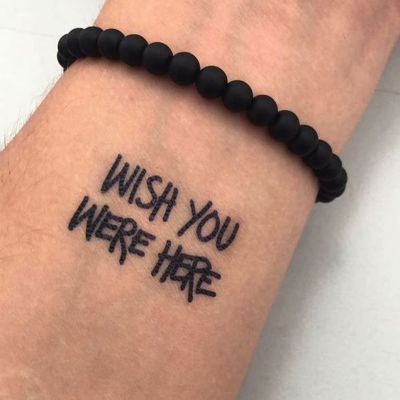 「願你在身邊」 WISH YOU WERE HERE 紋身貼紙 微刺青 輕紋身 IG 紋身貼 打卡 超美 網紅 文字 #5