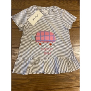 全新童裝可愛鱷魚烏龜鈕扣造型條紋傘狀短袖t恤