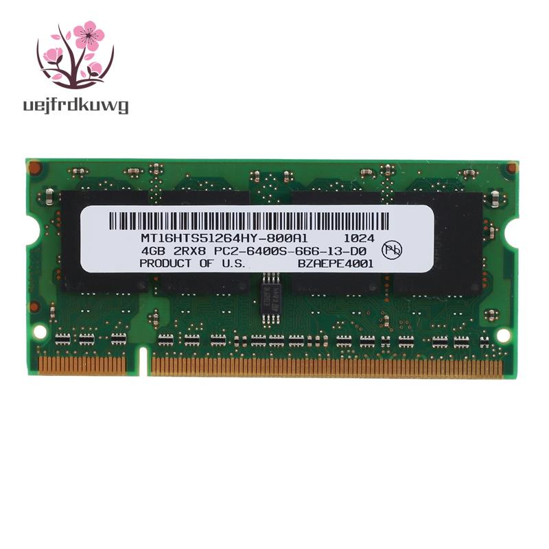 4gb DDR2 筆記本電腦 Ram 800Mhz PC2 6400 SODIMM 2RX8 200 針用於 Intel