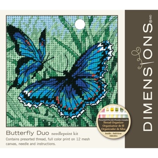 【Dimensions】一對蝴蝶-插畫十字繡材料包 | 網布繡 小幅繡畫 正版授權 | 繡XiuCrafts
