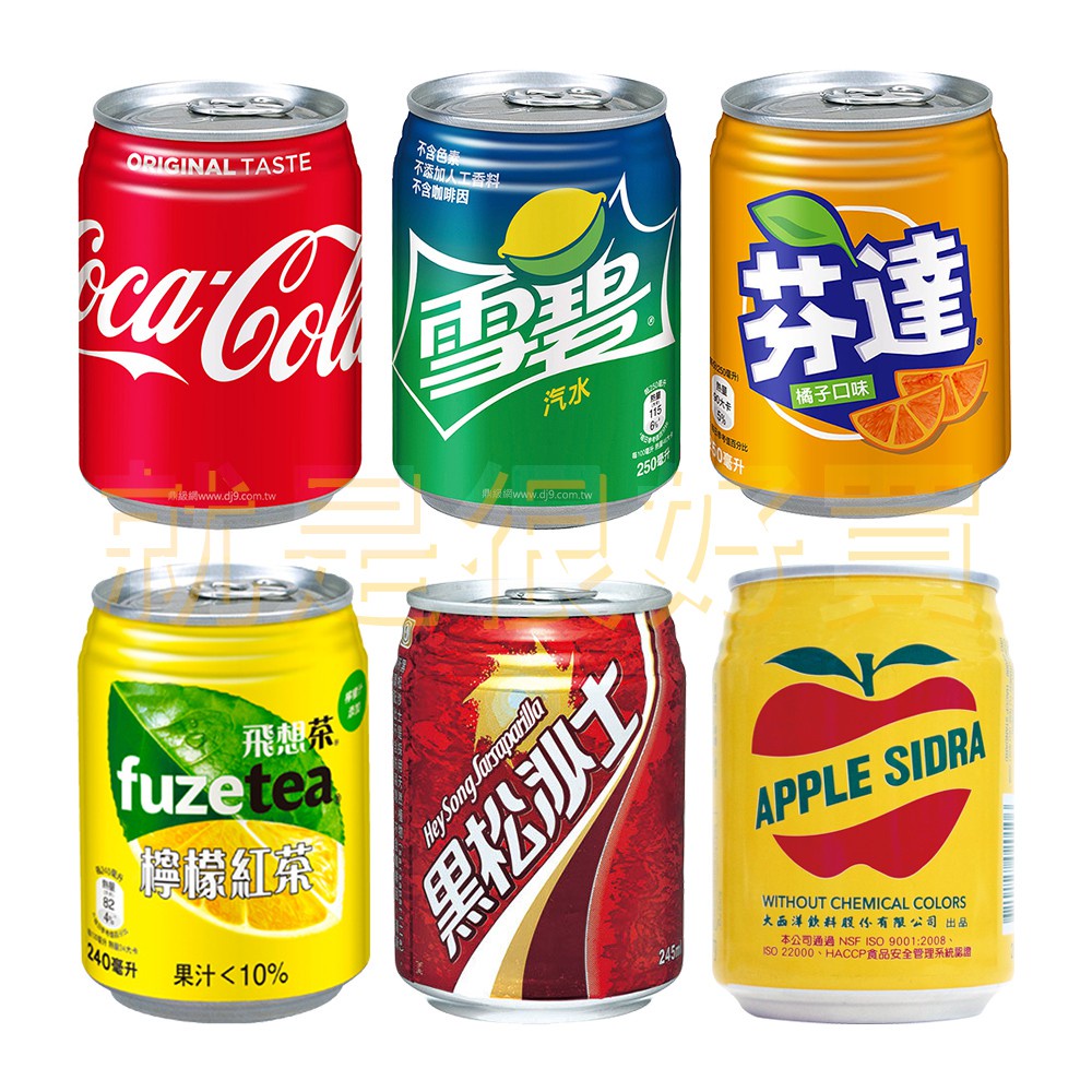 【任選10箱-雙北市區免運】250ml*24入(可樂/雪碧/芬達橘子/沙士/西打/飛想茶/寶礦力)