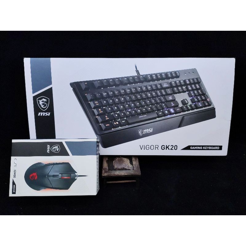 MSI Vigor GK20 #電競鍵盤+ MSI微星 Clutch GM08 #電競滑鼠 (全新未拆)