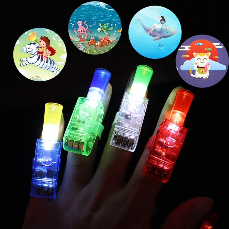 Sel 手指投影儀 LED 手指燈男孩女孩新奇禮物堵嘴填充物 10 件