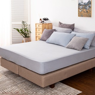 Hoi!臺灣製水洗棉床包-單人-米萊藍