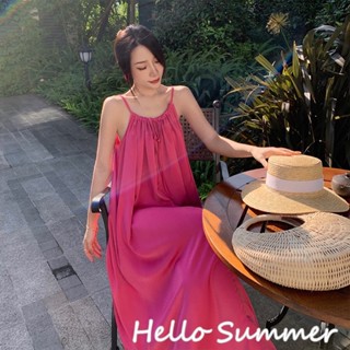 Hello Summer現貨24小時快速出貨❤️海邊渡假露背連身裙沙灘裙比基尼罩衫長洋裝 9135