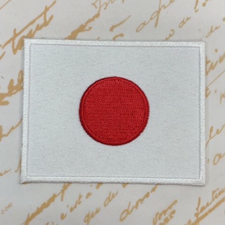 刺繡臂章-JAPAN日本國旗 刺繡臂章.補丁.燙貼布 7.3*5.7cm