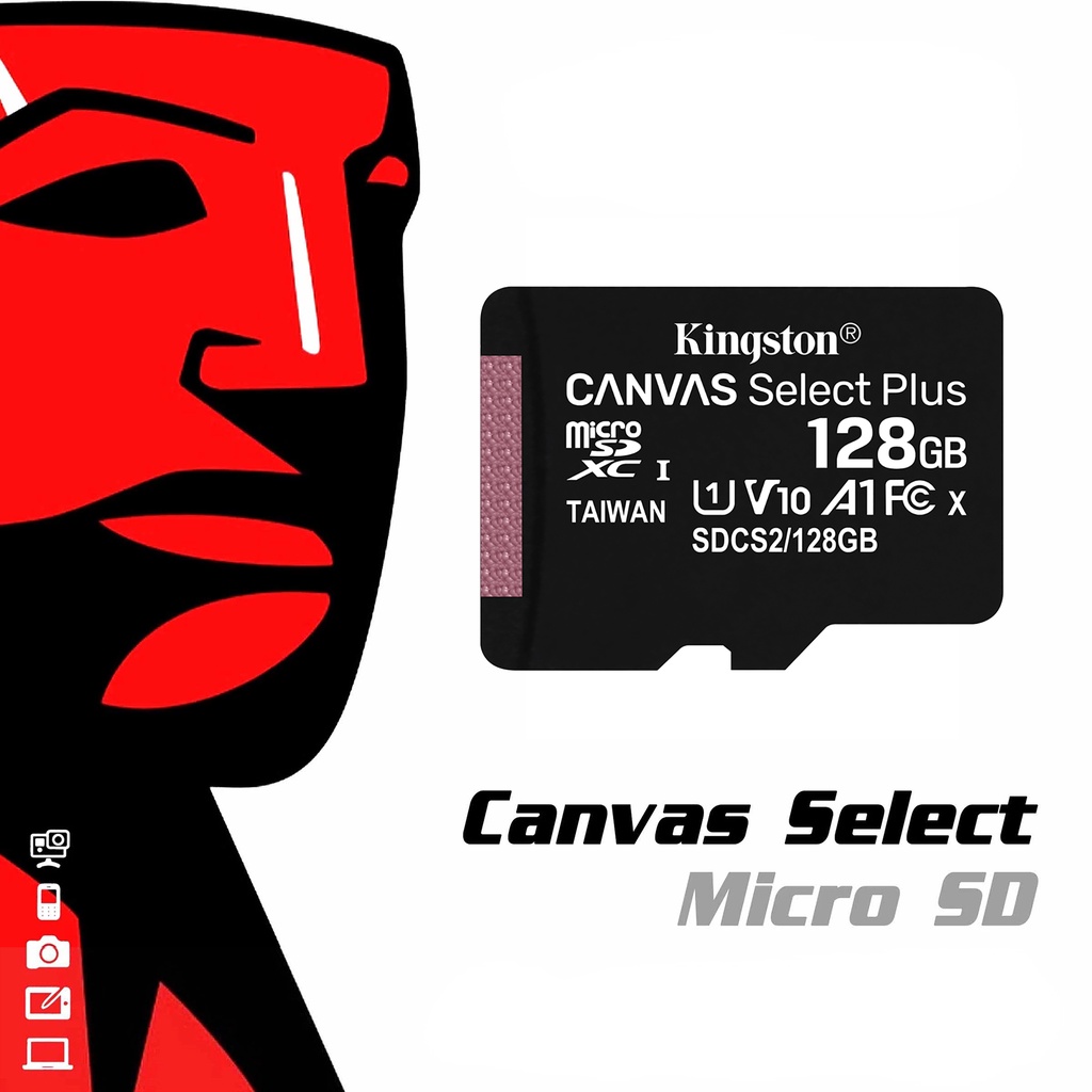 金士頓 Micro SD 卡 128GB 存儲卡 64GB 高速 SD/TF 閃存卡,適用於遊戲機/接收器/相機/手機