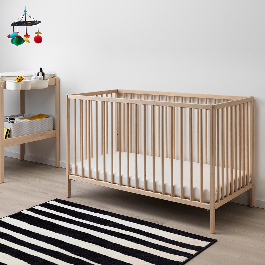 絕版品/北歐工業LOFT風格經典IKEA宜家SNIGLAR實木嬰兒床架兒童床框床架/原木色/二手八成新/特$2500