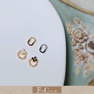 美甲 精品 超亮鋯石 小橢圓 珍珠 花圈 系列 【39】美甲飾品 鋯石鑽 美甲鑽 美甲鋯石 金屬飾品 指甲鑽 FC
